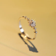 Load image into Gallery viewer, 10k Yellow Gold Zircon Diamond Ring for Women Fine Jewelry Bizuteria Anillos De Gemstone Peridot Bague Etoile 10K Diamond Rings