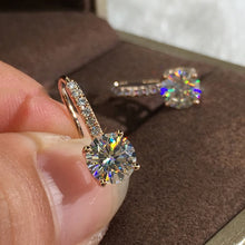 Load image into Gallery viewer, 2019 hot new 925 sterling silver products square small super flash zircon earrings round ear studs hot sale  earrings for women
