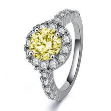 Load image into Gallery viewer, WEGERSTI European Style Trendy Circular Mosaic White 925 Silver Jewelry Wedding Bands gifts Ring For Women Drop Shiping